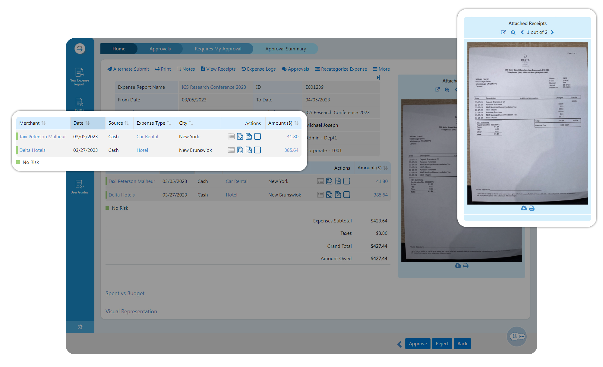 SutiExpense Dynamic/Flexible Approval Flows