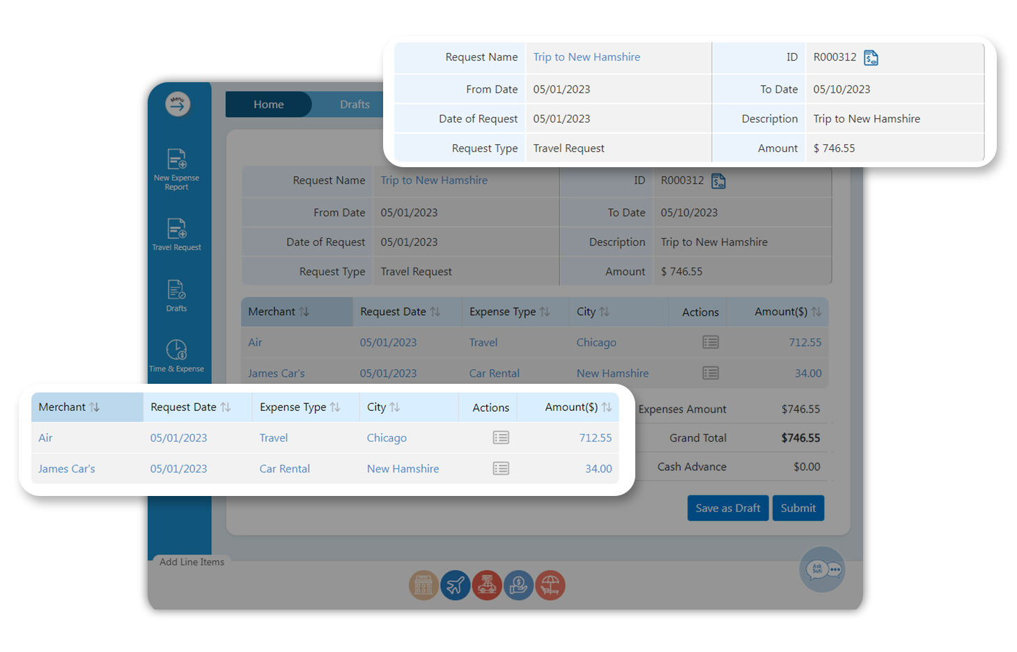 SutiExpense Pre-trip Authorization