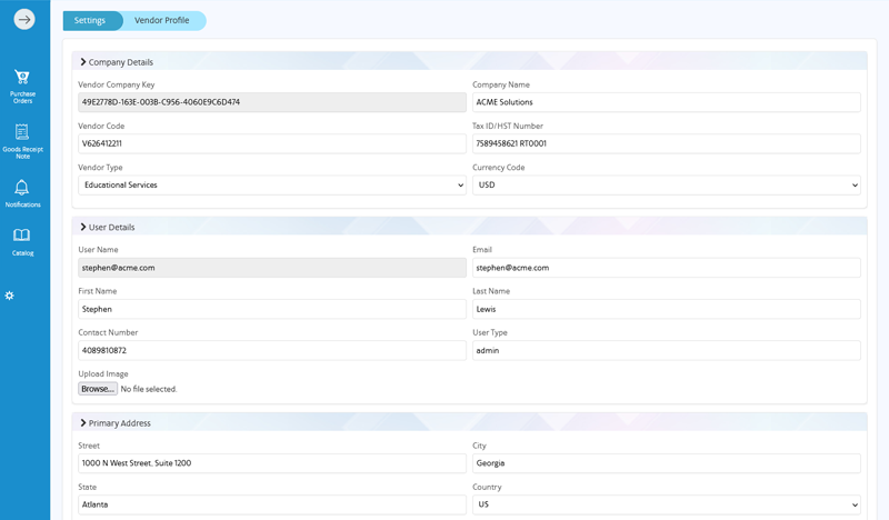 Supplier-Profile-Management