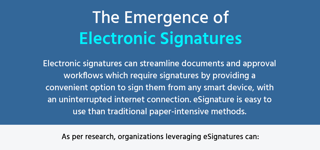 The Emergence of Electronic Signatures - Infographics