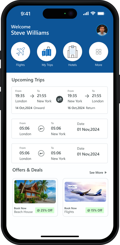 Travel mobile screen