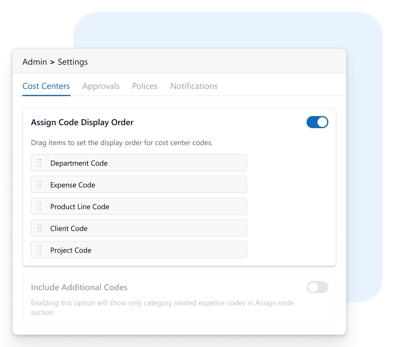 Support Dynamic Cost Center Structures