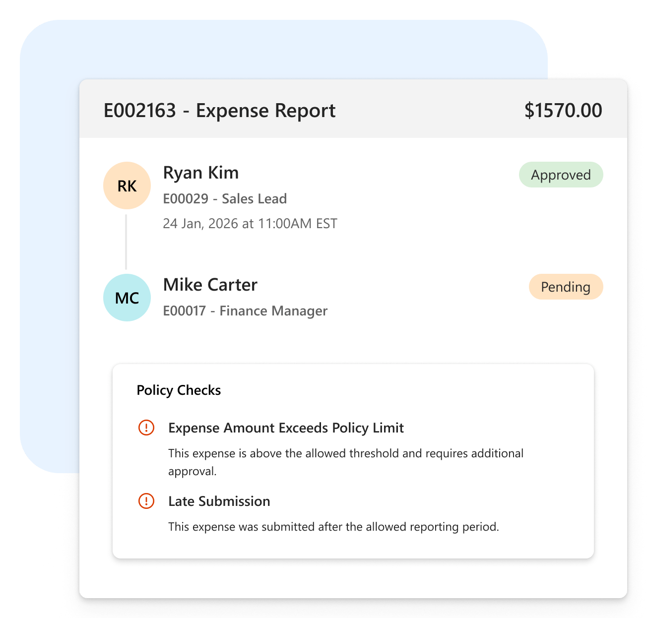 Track Policy Checks and Approval Decisions