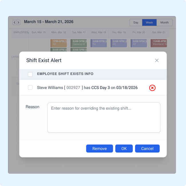 SutiHR-Conflict Detection & Shift Validation