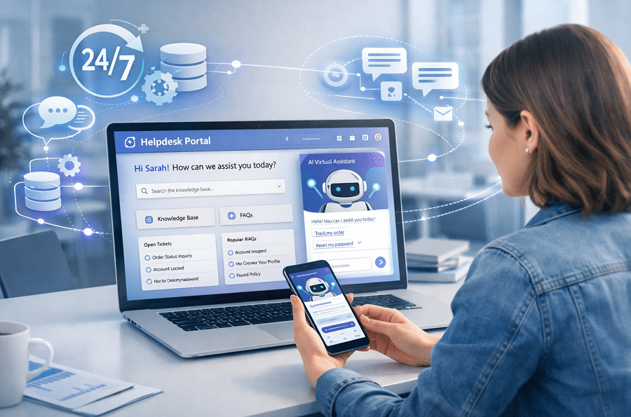 Self-service helpdesk