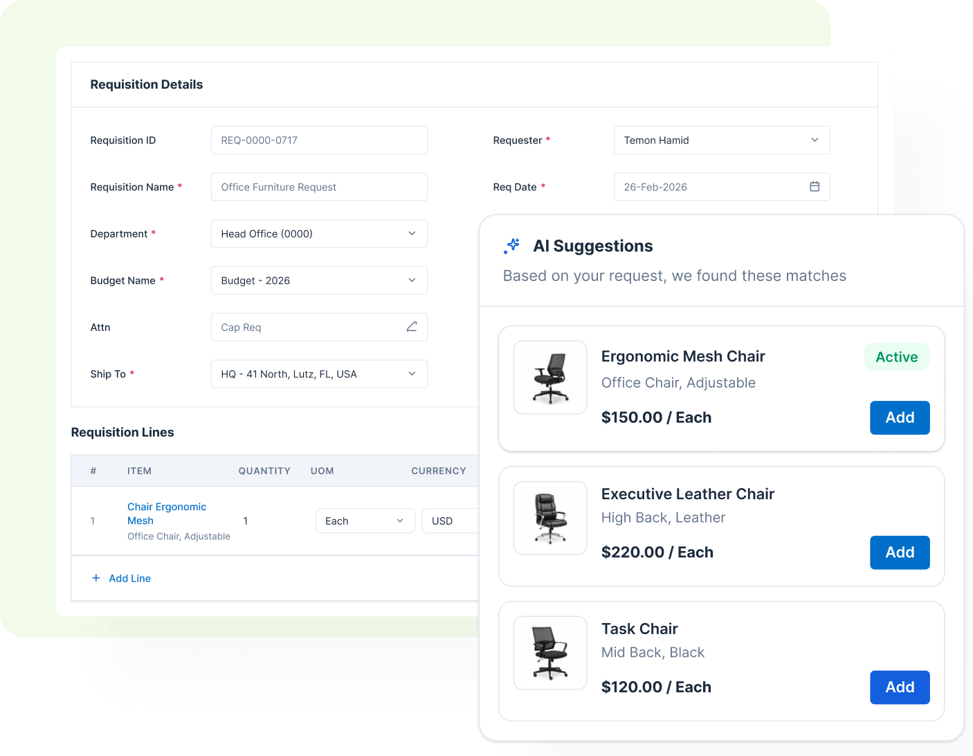 Smart Purchasing & Requisitions