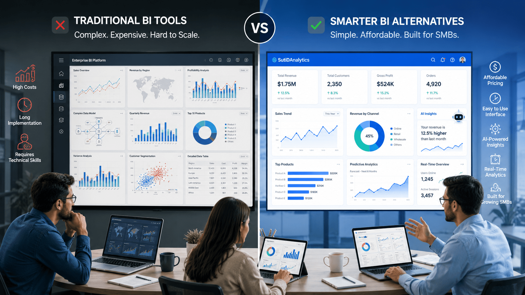Traditional vs smarter BI tools